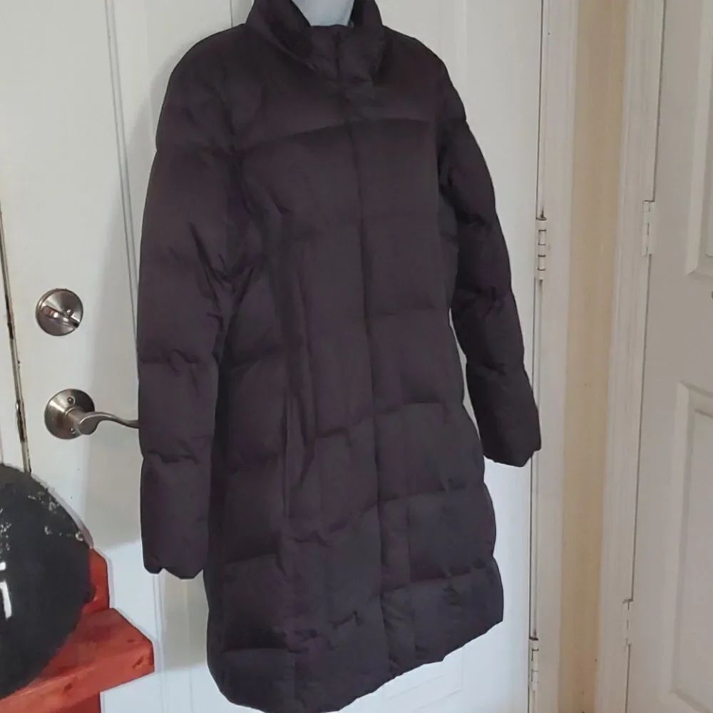 Vintage Goose Down Eddie Bauer Black Trench Coat - Picture 3 of 7